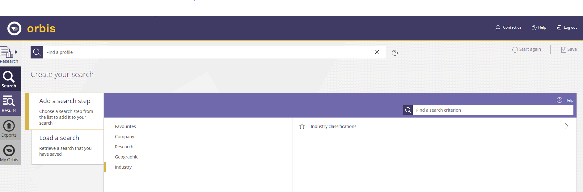 ORBIS / Mint Global Specialist Database Help & Search Tips UC