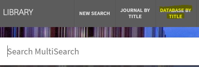 databaseByTitle above multisearch bar