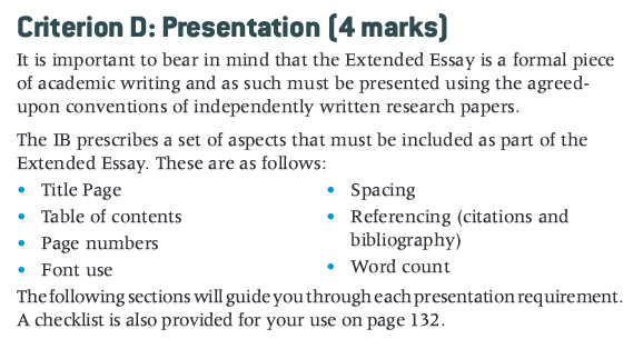 Ib extended essay assessment picture