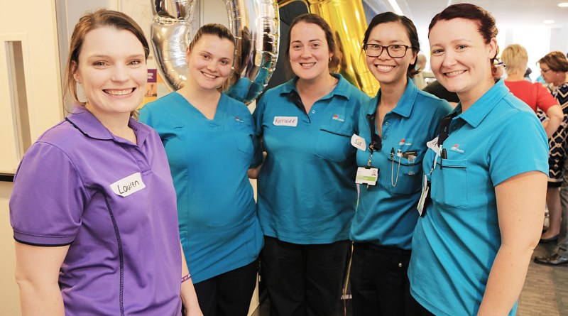 Occupational Therapists Lauren Nugent, Lisa Brimble, Kirralee Gale, Sue Chang and Alexandra Goodwin