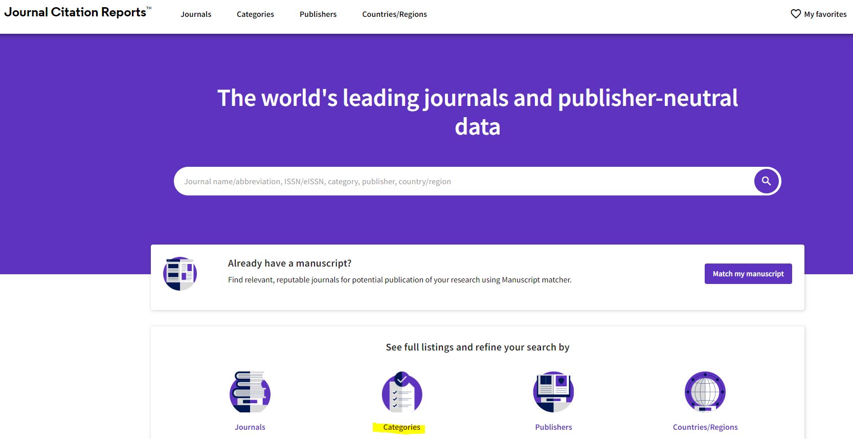 Journal Impact Factor Journal Citation Report Getting Started 