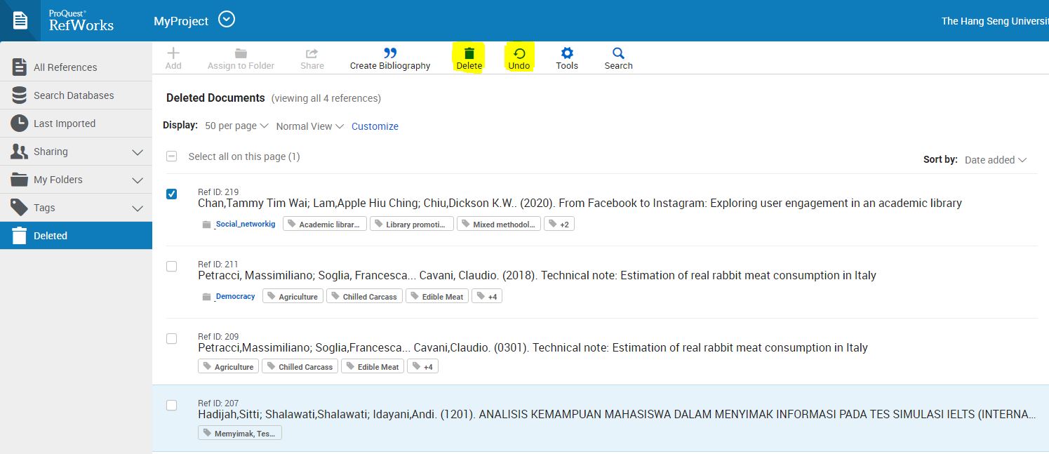 Step 3: Organising References - RefWorks (Citation management tool ...