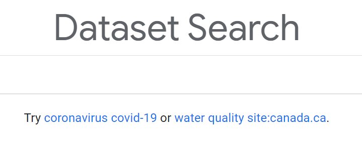 Google Dataset search