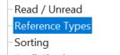 Edit > preferences > reference types