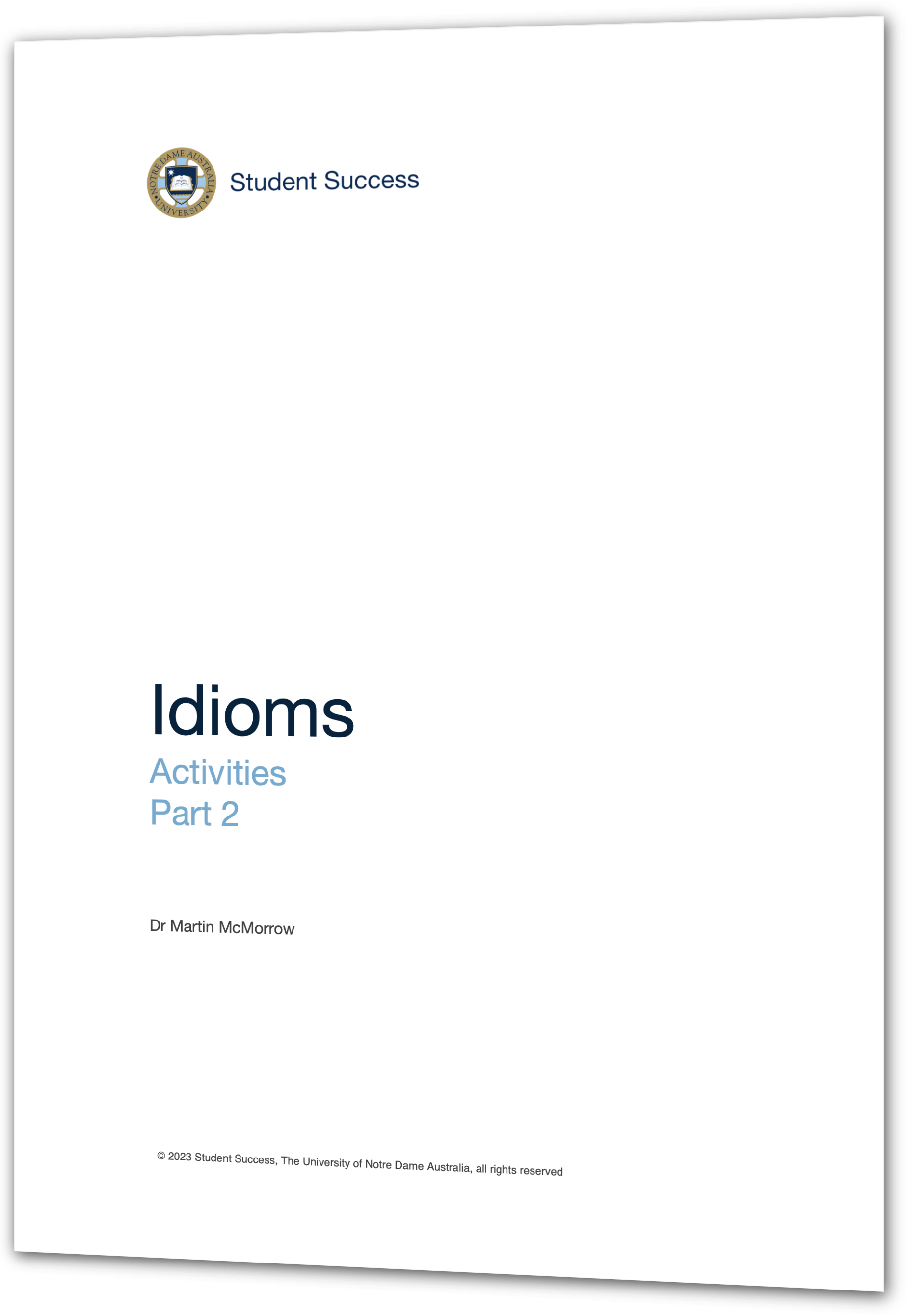 Idioms English Language Resources University Library At The 