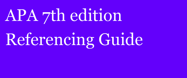 CPP & Lower Secondary Guide - APA Style Referencing - LibGuides at Yew ...