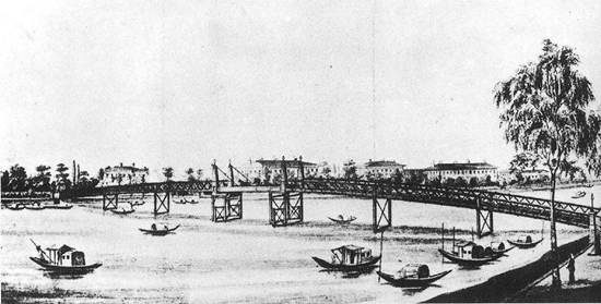 1856年建的第一代“外白渡桥”