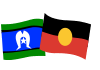 First Australian flags.