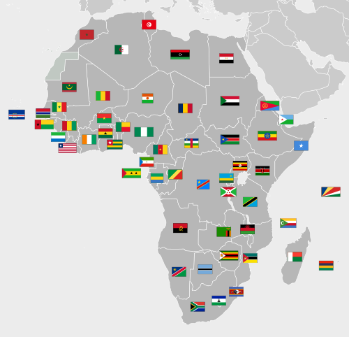 Map of African countries