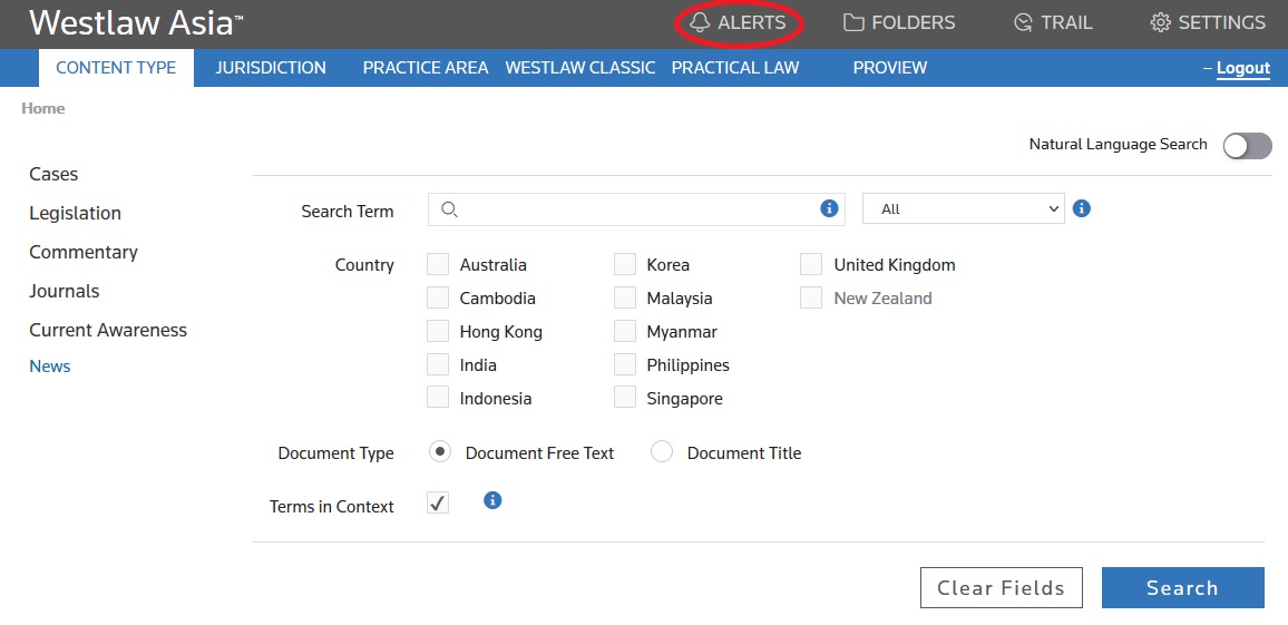 Westlaw Asia How to Set Up Current Awareness Services in Law