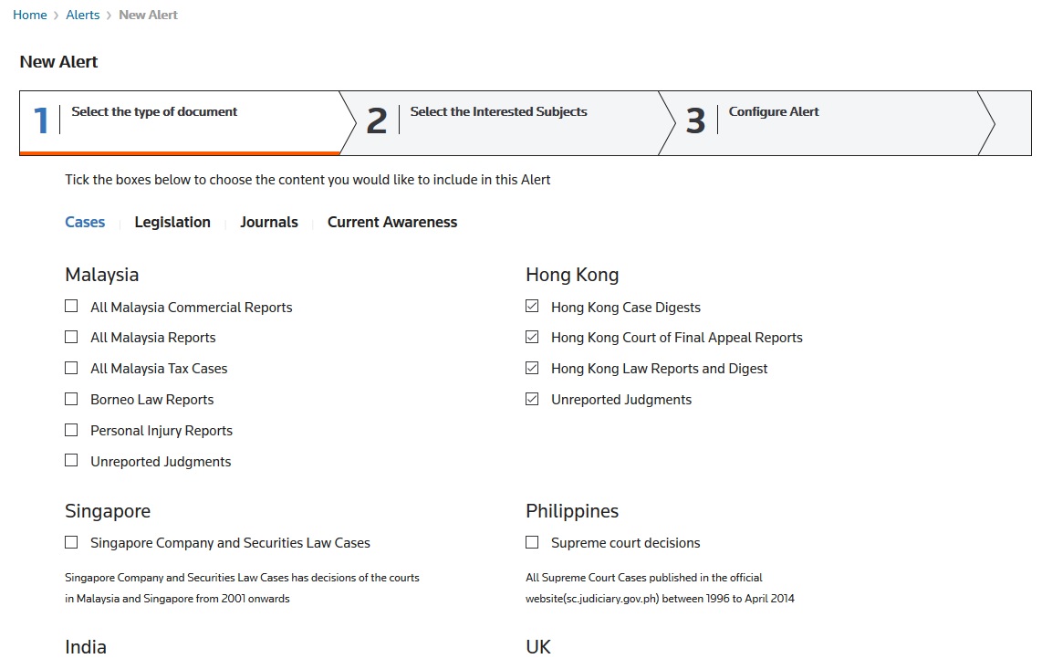 Westlaw Asia How to Set Up Current Awareness Services in Law