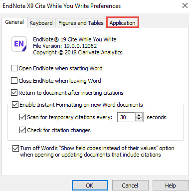 endnote in word