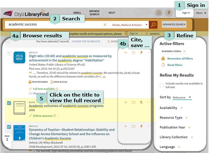 Getting Started Tips - CityU LibraryFind - Research Guides at City ...