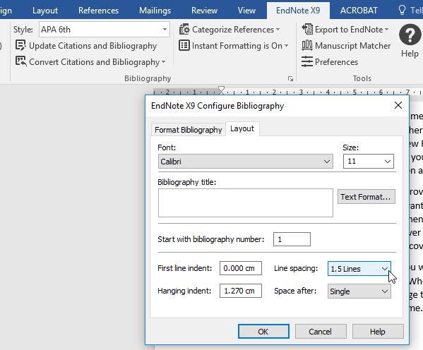 update the bibliography in word