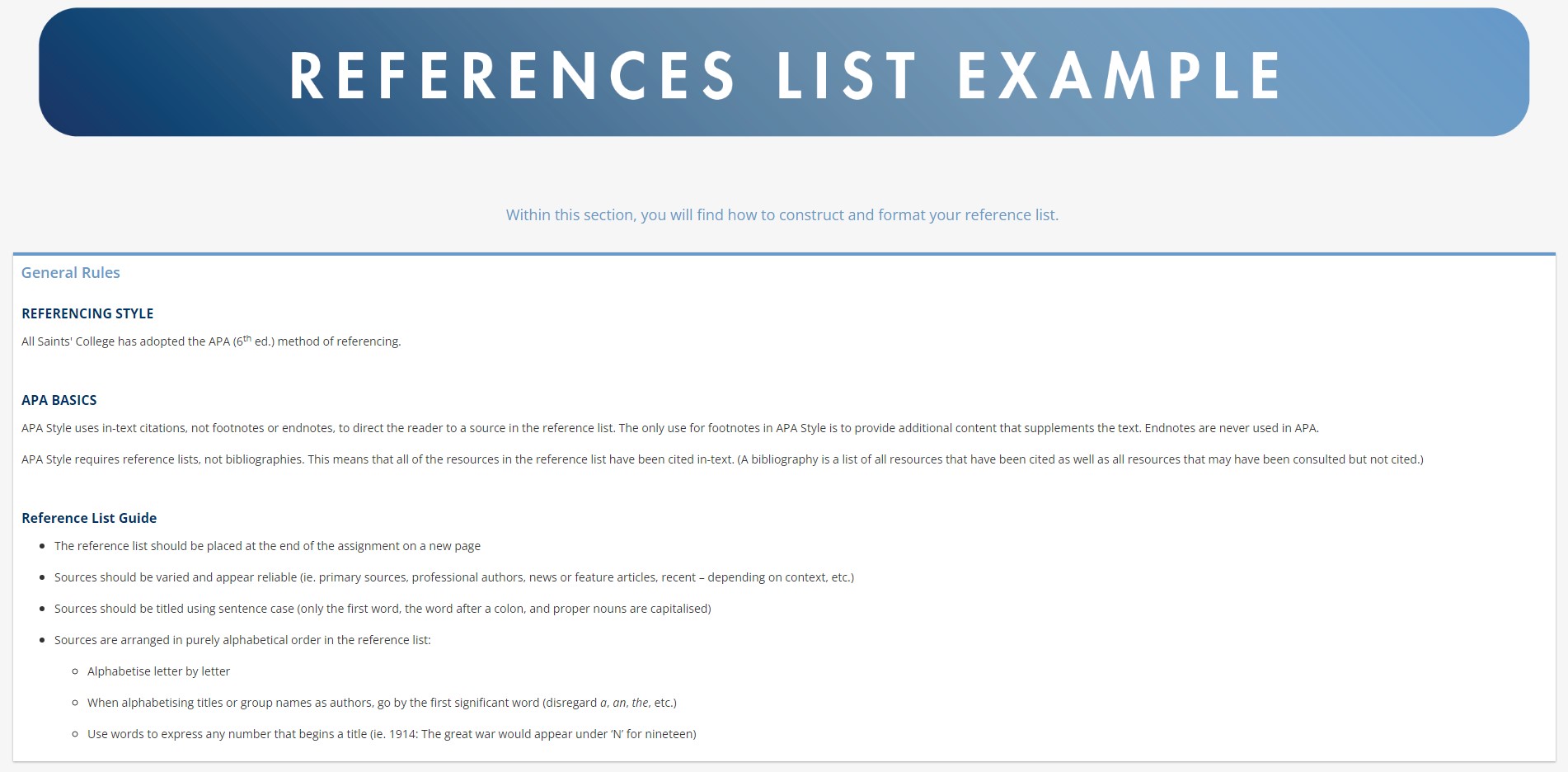 Referencing - Research & Referencing - All Saints' College LibGuides at ...