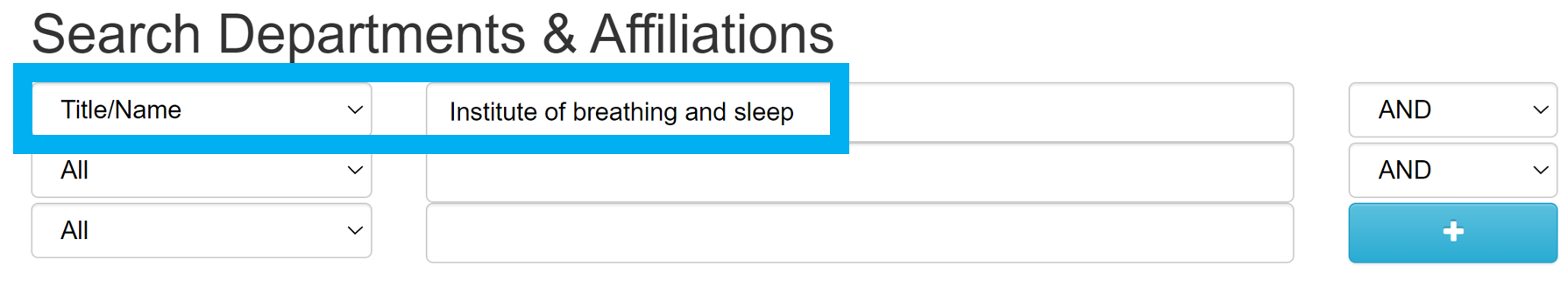 AHRO search by department